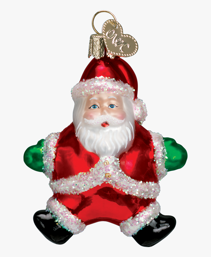 Old World Christmas Blown Glass - Santa Claus, HD Png Download