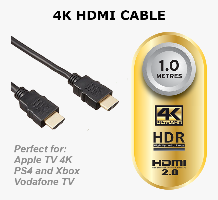 Transparent Hdmi Cable Png - Hdmi, Png Download