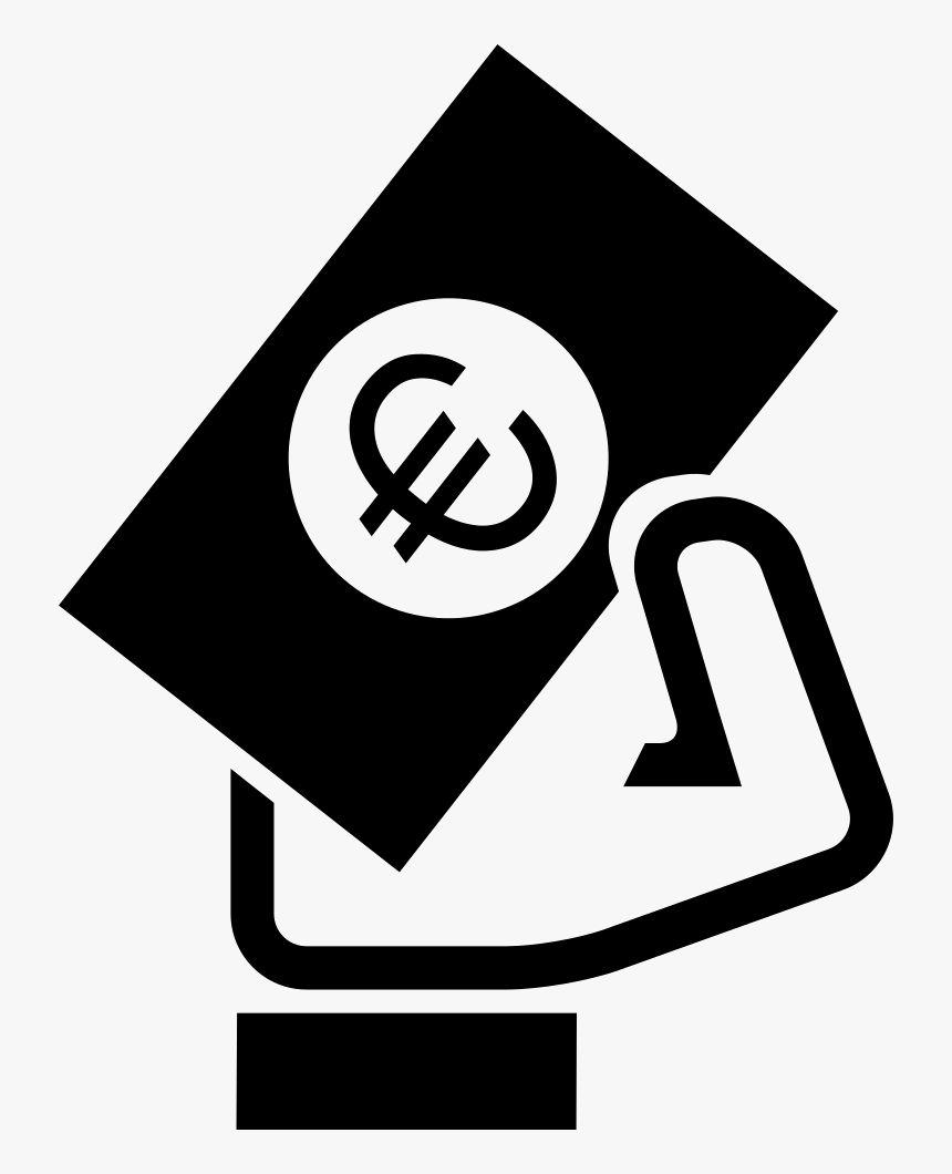 Hand Holding Euro Paper Bill - Money Icon Png, Transparent Png