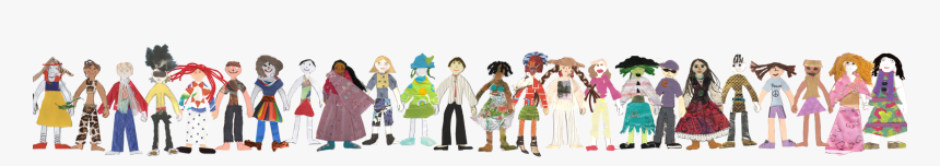 Paper Dolls Holding Hands Png, Transparent Png