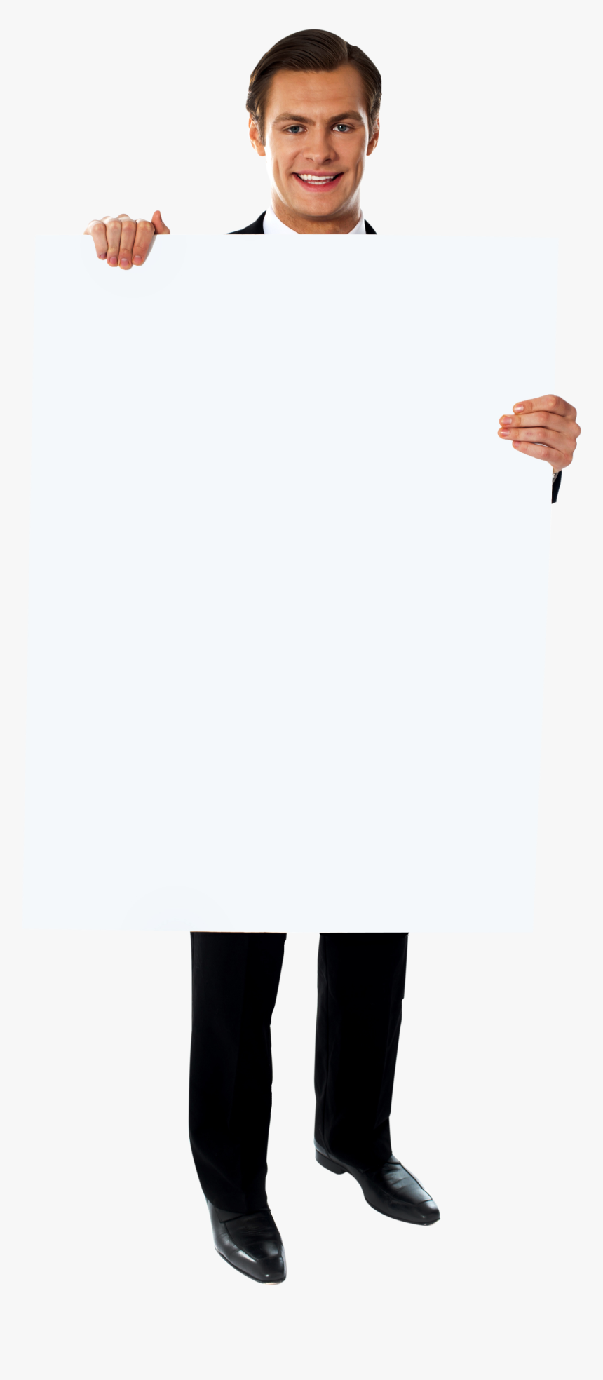 Men Holding Banner Png Image - Standing, Transparent Png