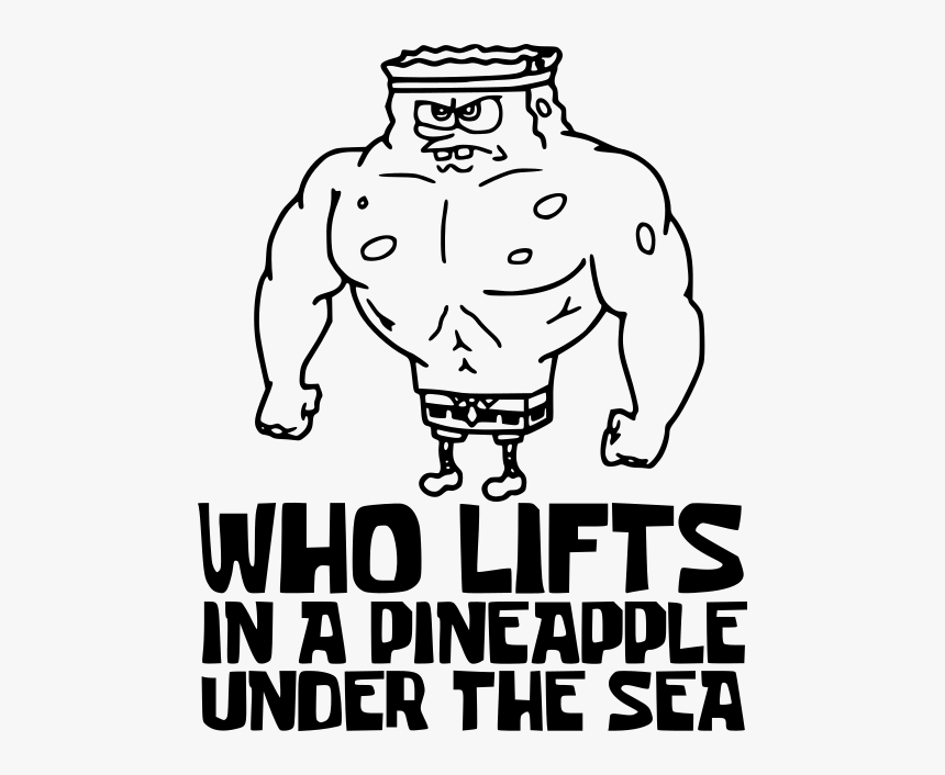 Spongebob Who Lifts In A Pineapple Under The Sea Workout - Cartoon, HD Png Download