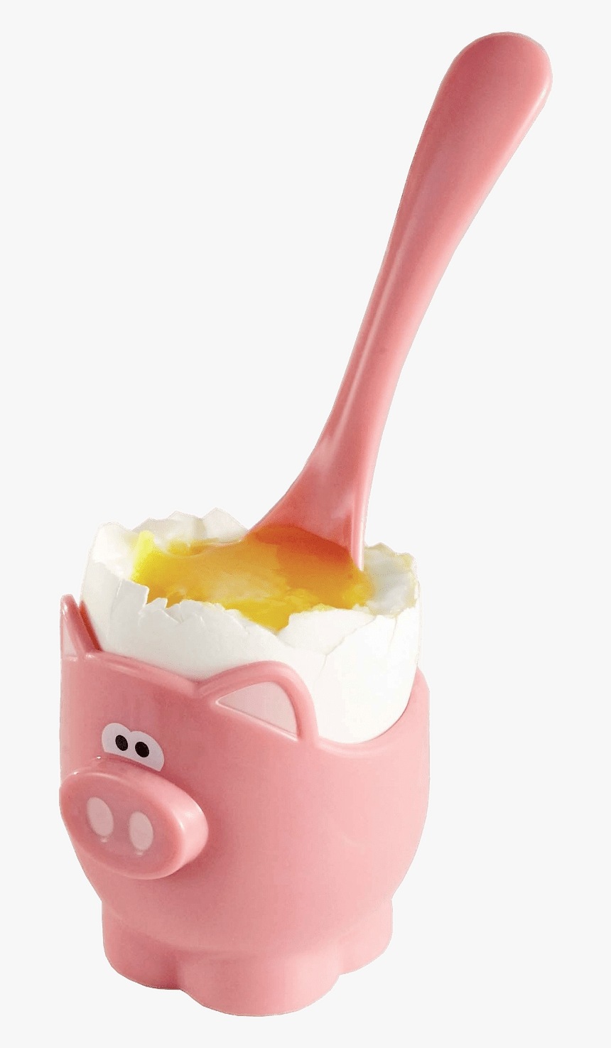 Piggy Egg Cup And Spoon - Egg Cup And Spoon, HD Png Download