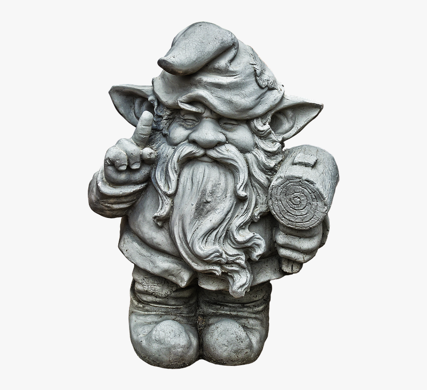 Figure, Dwarf, Gnome, Face, Ceramic, Sculpture - Gnome Statue Transparent, HD Png Download