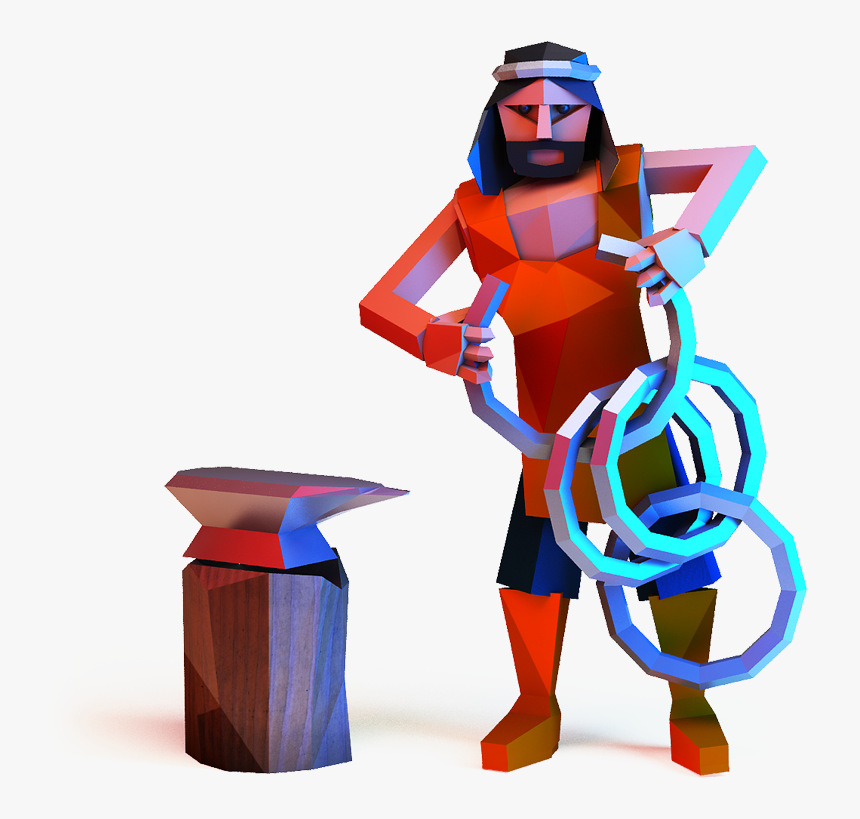 A Blacksmith Gave His Apprentice A Task, Ordering Them - Cartoon, HD Png Download