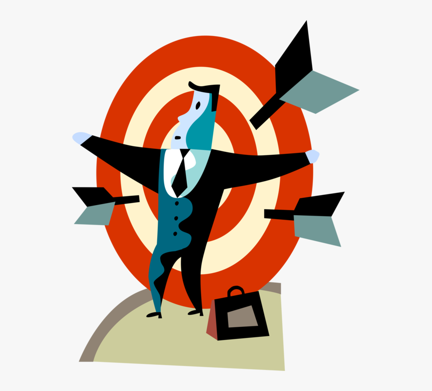 Vector Illustration Of Businessman Under Pressure Is - Illustration, HD Png Download