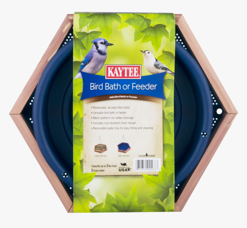 Kaytee Cedar Bird Bath Or Feeder, HD Png Download