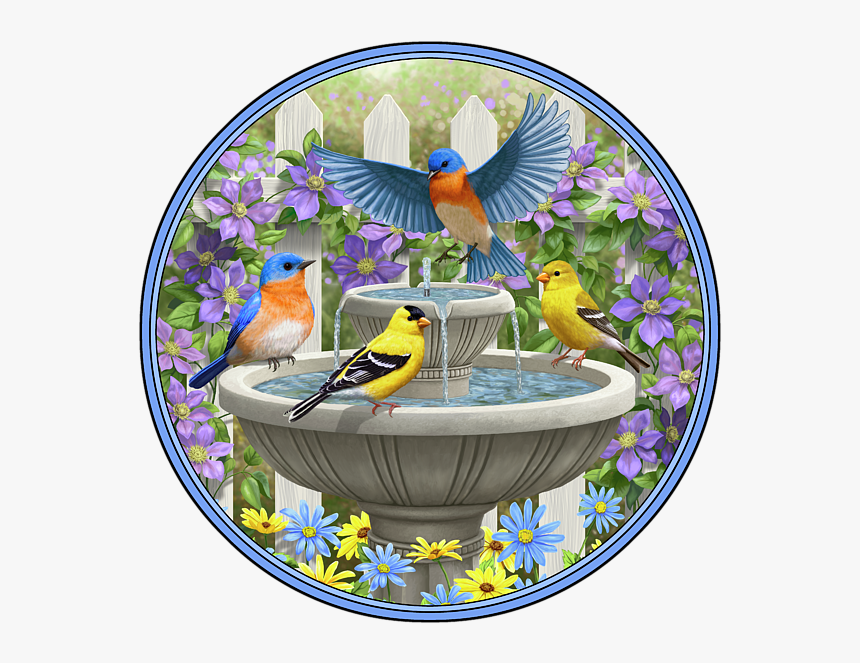 Birds Painting On Canvas, HD Png Download