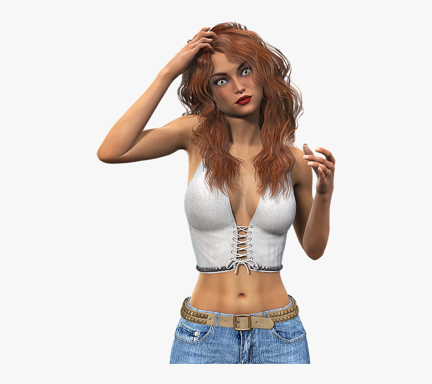 Woman, Long Hair, Beauty, Sexy, Clothing, Female - Girl, HD Png Download