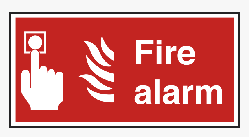Fire Alarm With Symbol Notice 
 Title Fire Alarm With - Fire Safety Red Signs, HD Png Download