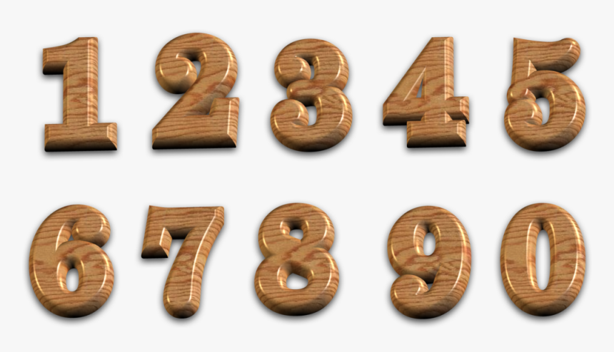 Numeros En Madera Png, Transparent Png
