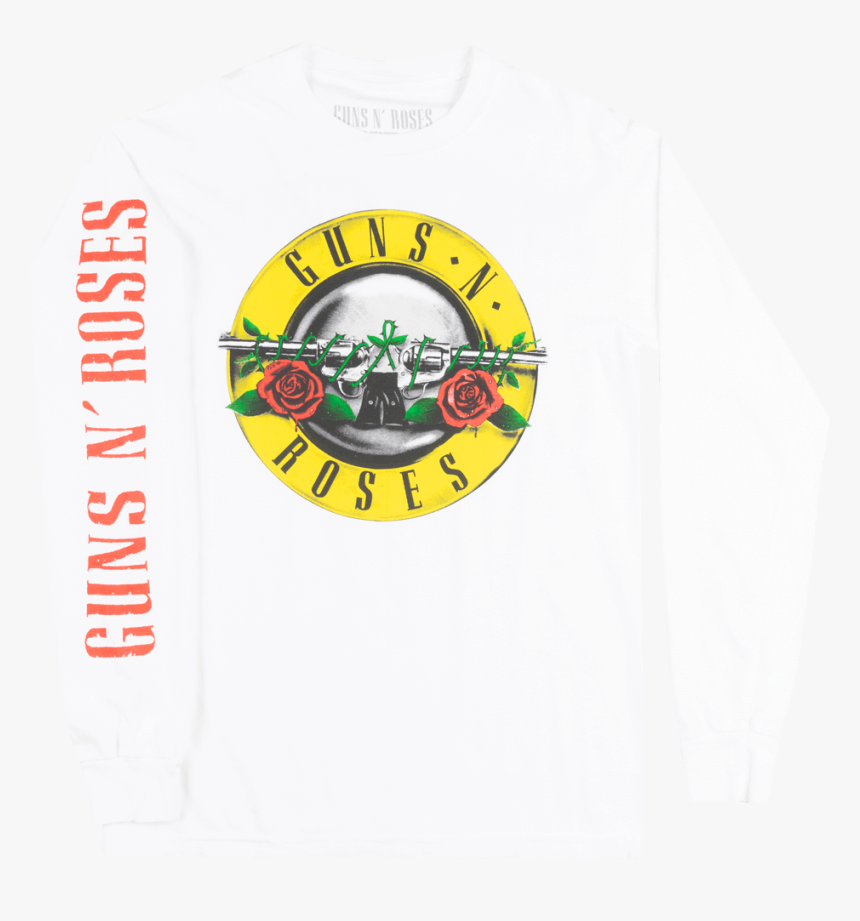 Guns N Roses Bullet Logo Long Sleeve Shirt Mens Rock - Gun N Roses Logo Png, Transparent Png