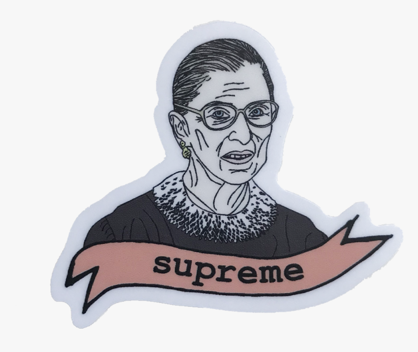 Transparent Supreme Sticker Png - Ruth Bader Ginsburg Transparent, Png Download