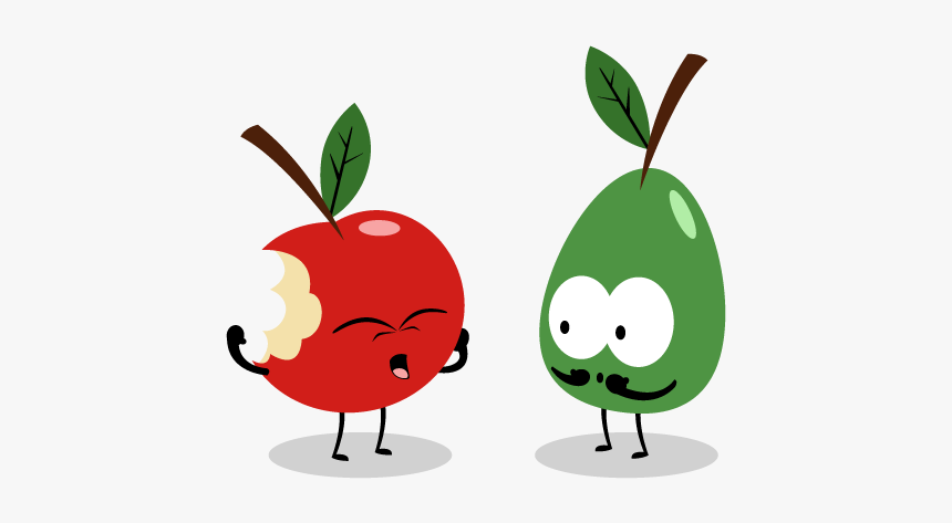 Fruit Snack Clipart - Apple And Pear, HD Png Download