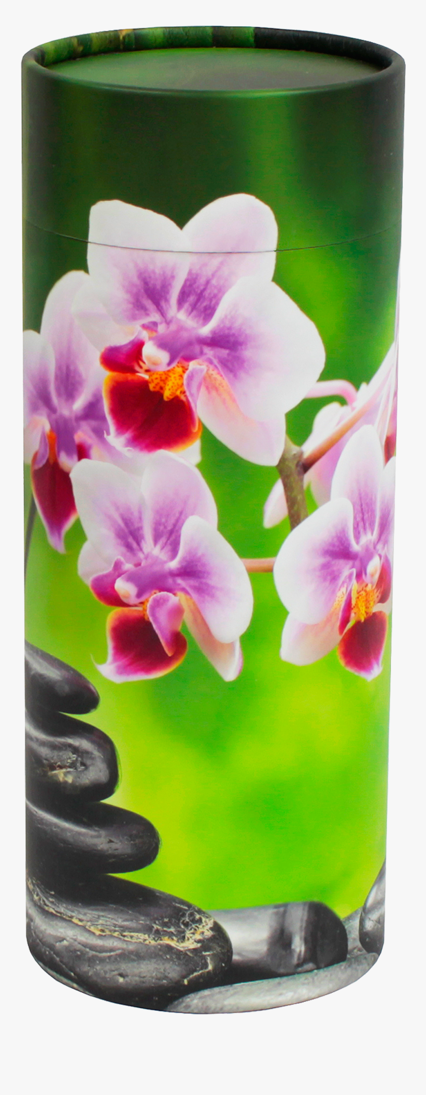 Purple Orchid Flower With Bamboo Stone , Png Download - Orchids, Transparent Png