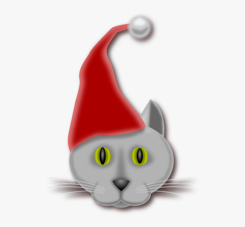 Cat, Christmas, Elf, Santa, Xmas, Santa S Hat - Christmas Day, HD Png Download