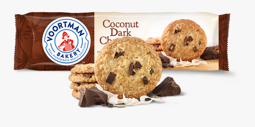 Coconut Dark Chocolate - Voortman Bakery Chocolate Chip, HD Png Download