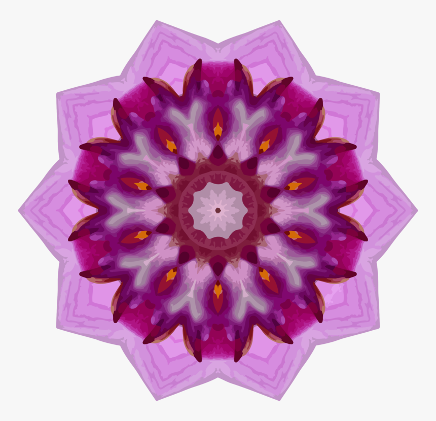 Pink,flower,purple - Kaleidoscope, HD Png Download