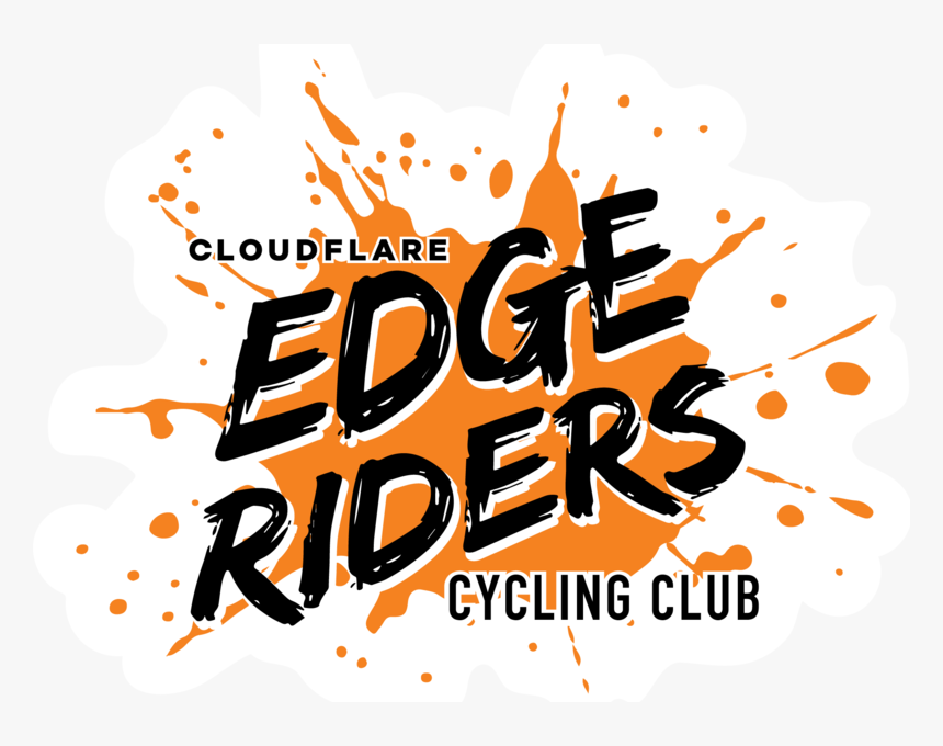 Cloudflare Edge Riders Cycling Club Logo Diecut Sticker - Calligraphy, HD Png Download