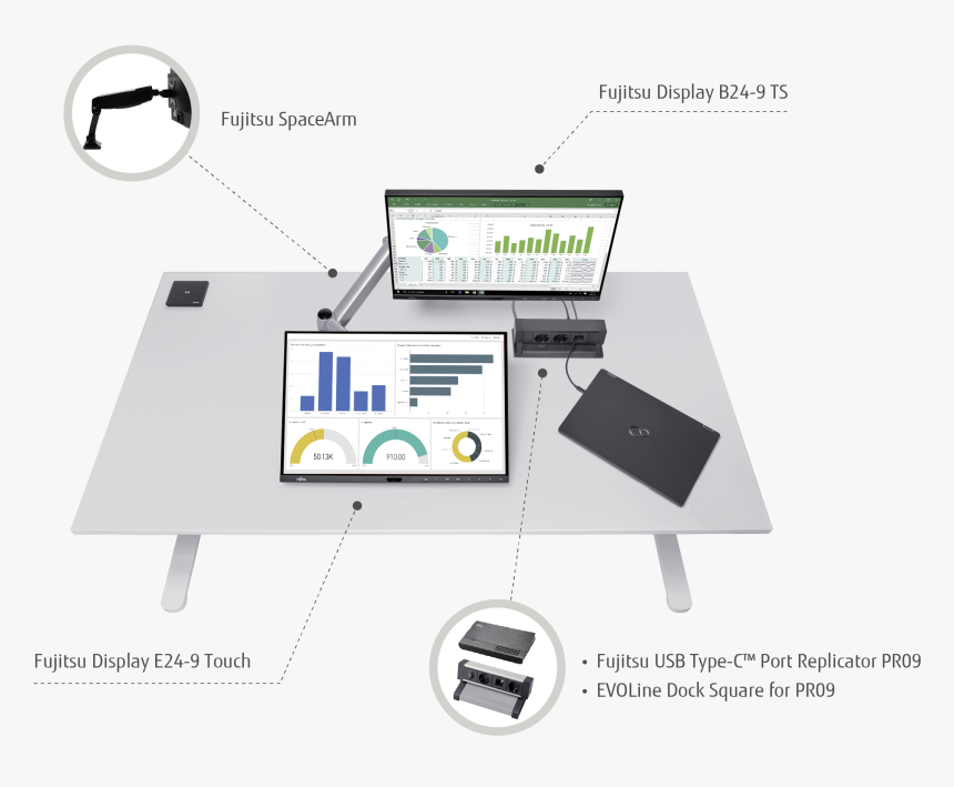 Fujitsu E24 9 Touch, HD Png Download