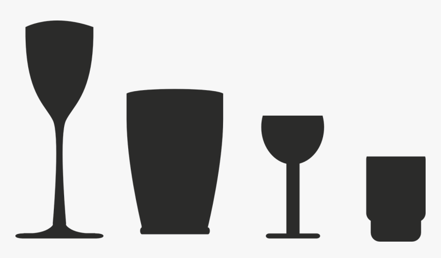Glass, Silhouettes, Chalice, Shots, Symbols, Icons - Stemware, HD Png Download