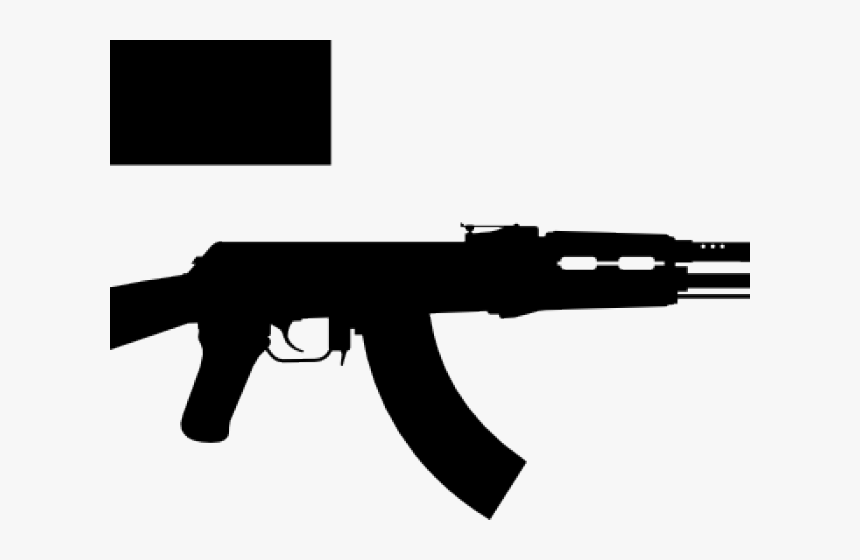 Transparent Ak 47 Silhouette Png, Png Download