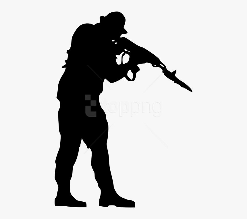 Free Png Soldier Silhouette Png - Silhouette Soldier Clipart, Transparent Png