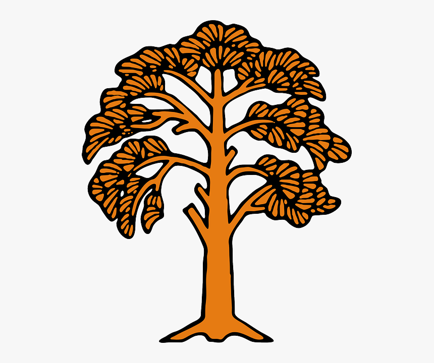 Fall, Silhouette, Tree, Trees, Plant, Leaves - Tree Clip Art, HD Png Download