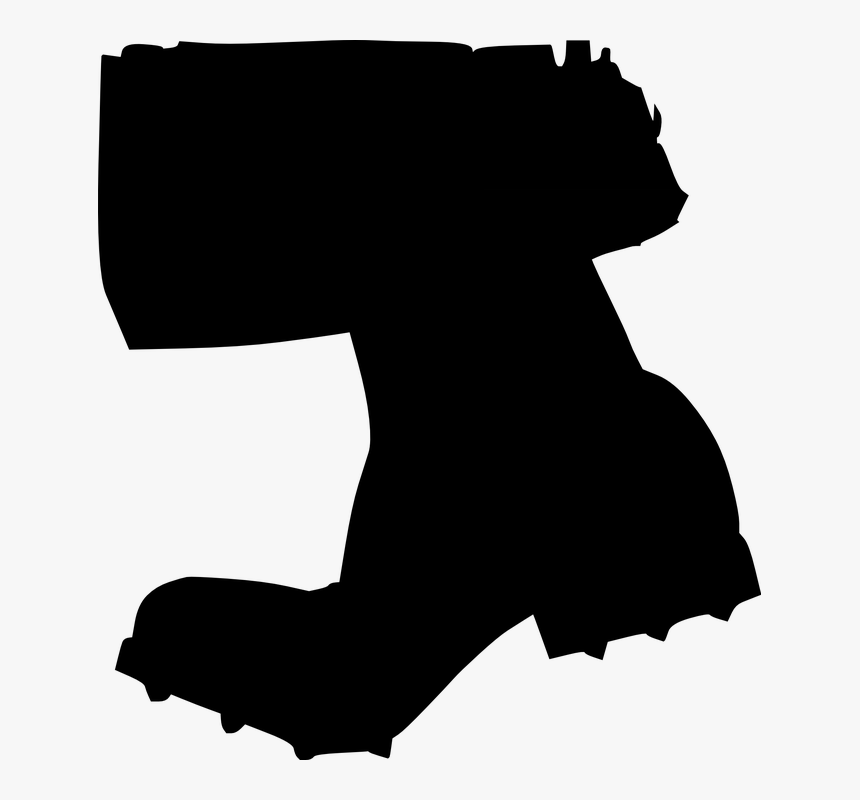 Boot, Silhouette, Clothing, Shoe, Walking, Army Boots - Boots Clipart, HD Png Download
