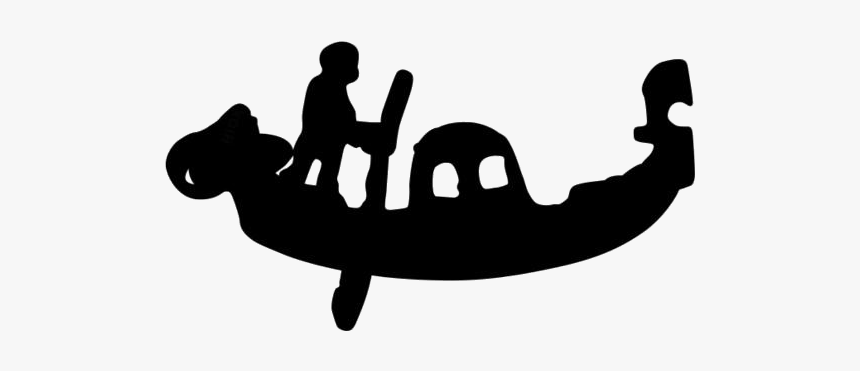 Transparent Gondola Boat Art Silhouette, Png Clip Art - Silhouette, Png Download
