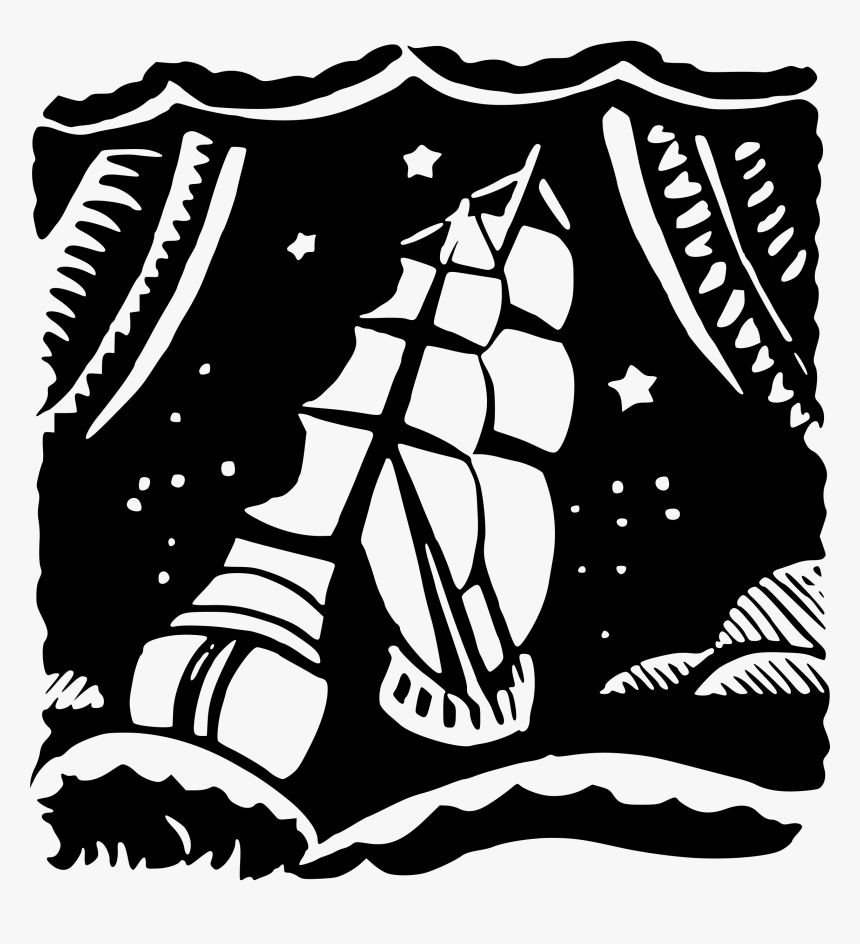 Ship In Reverse Silhouette Clip Arts - Reverse Silhouette Png, Transparent Png