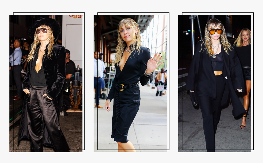 Miley Cyrus Leather Skirt Outfit, HD Png Download