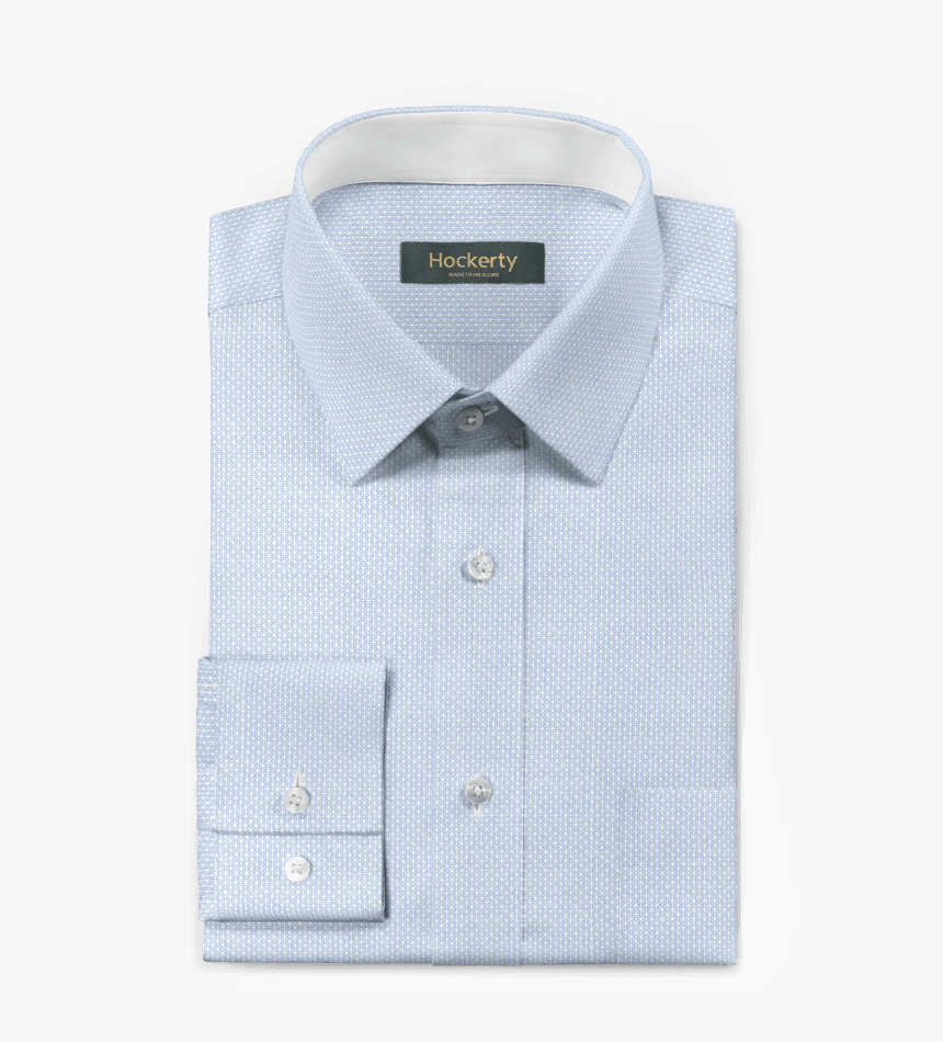 Premium Light Blue Micropattern Oxford Dress Shirt - White Dress Shirt Png, Transparent Png