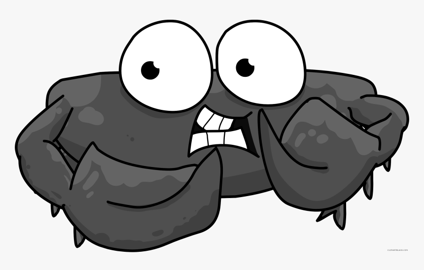 Cartoon Crab Animal Free Black White Clipart Images - ปู Png, Transparent Png