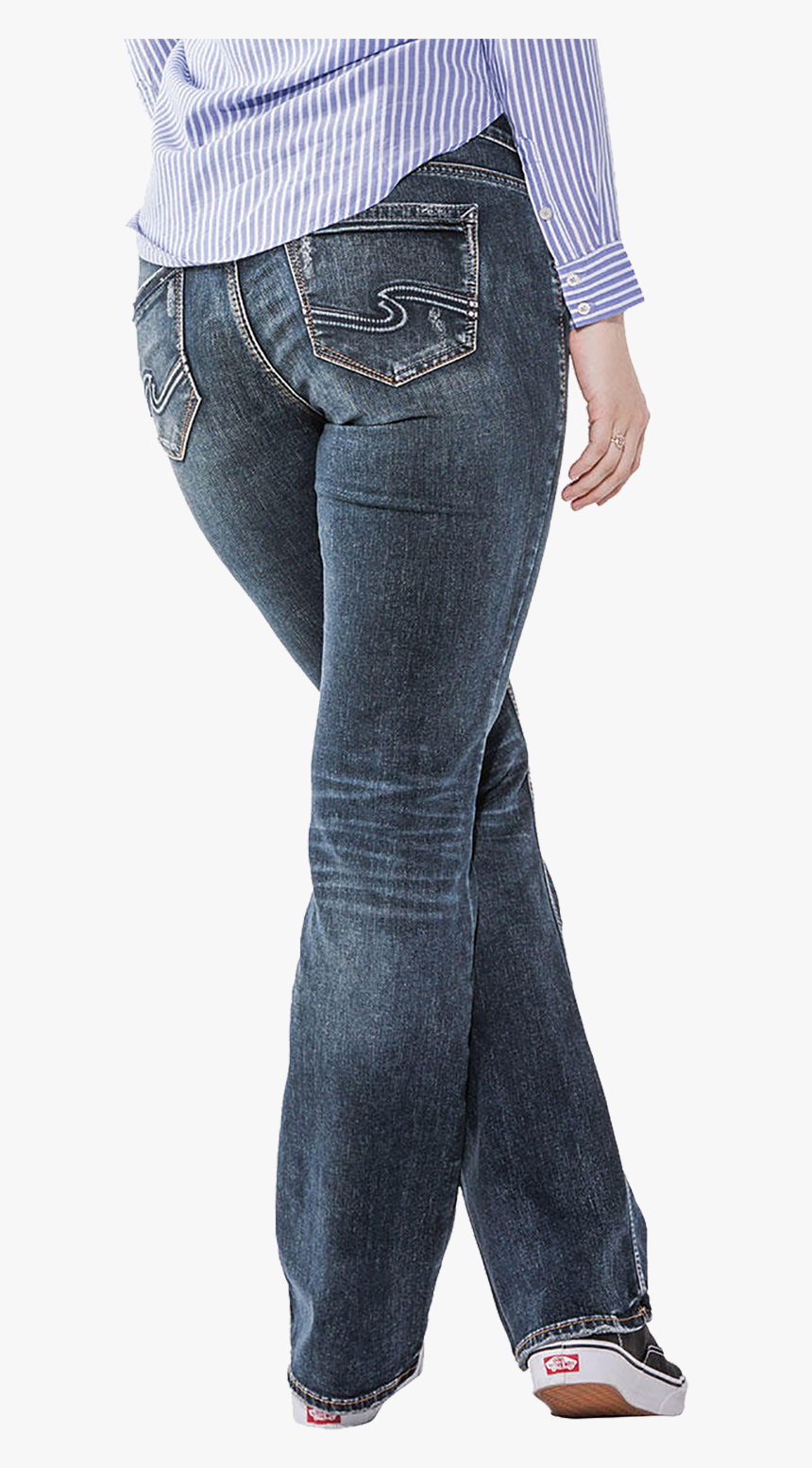 Silver Women S Plus Size Suki Slim Boot Cut Jeans - Pocket, HD Png Download