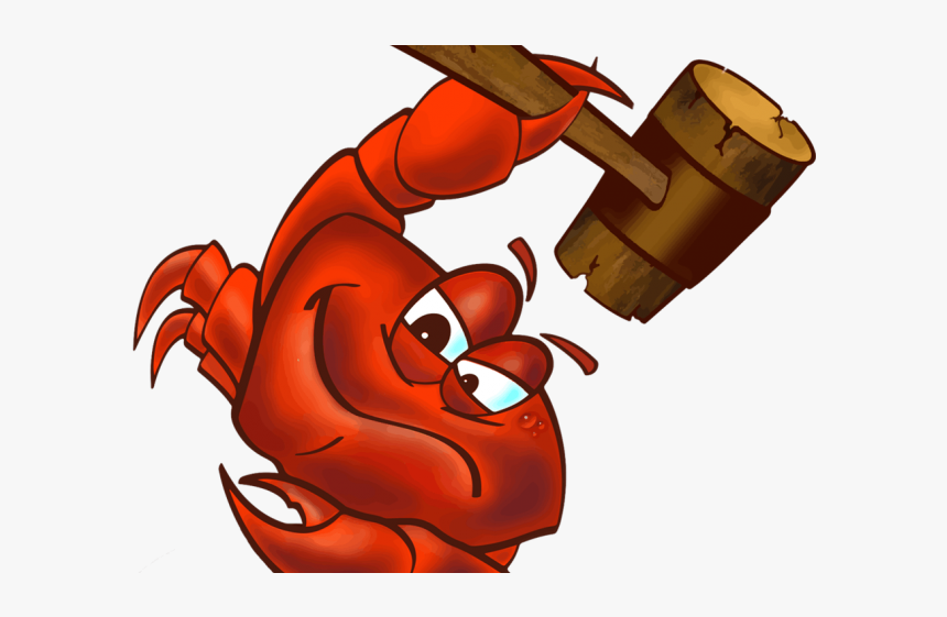 Clipart Dinner Free - Crab With Hammer Cartoon, HD Png Download