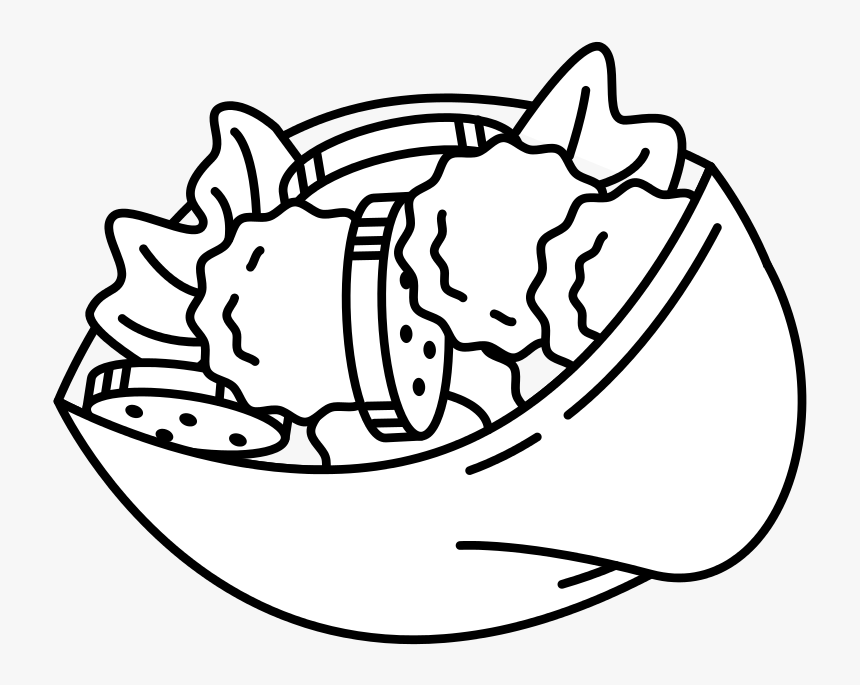 Transparent Israel Clipart - Falafel Black And White, HD Png Download