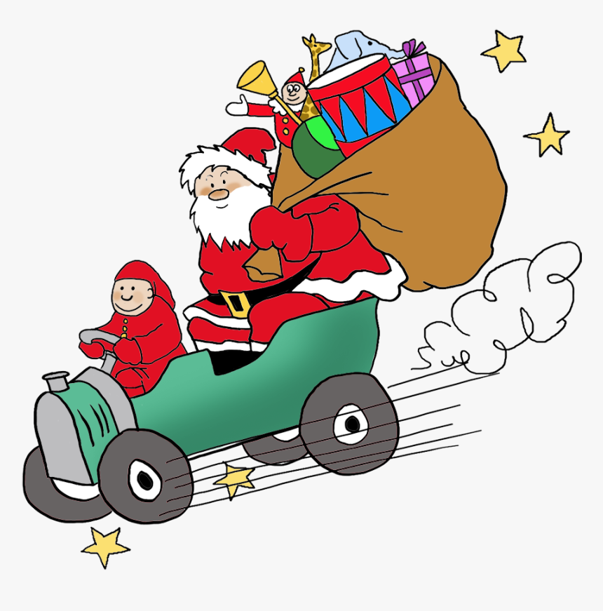 Transparent Santa Claus Clipart - Santa Claus Car Png, Png Download