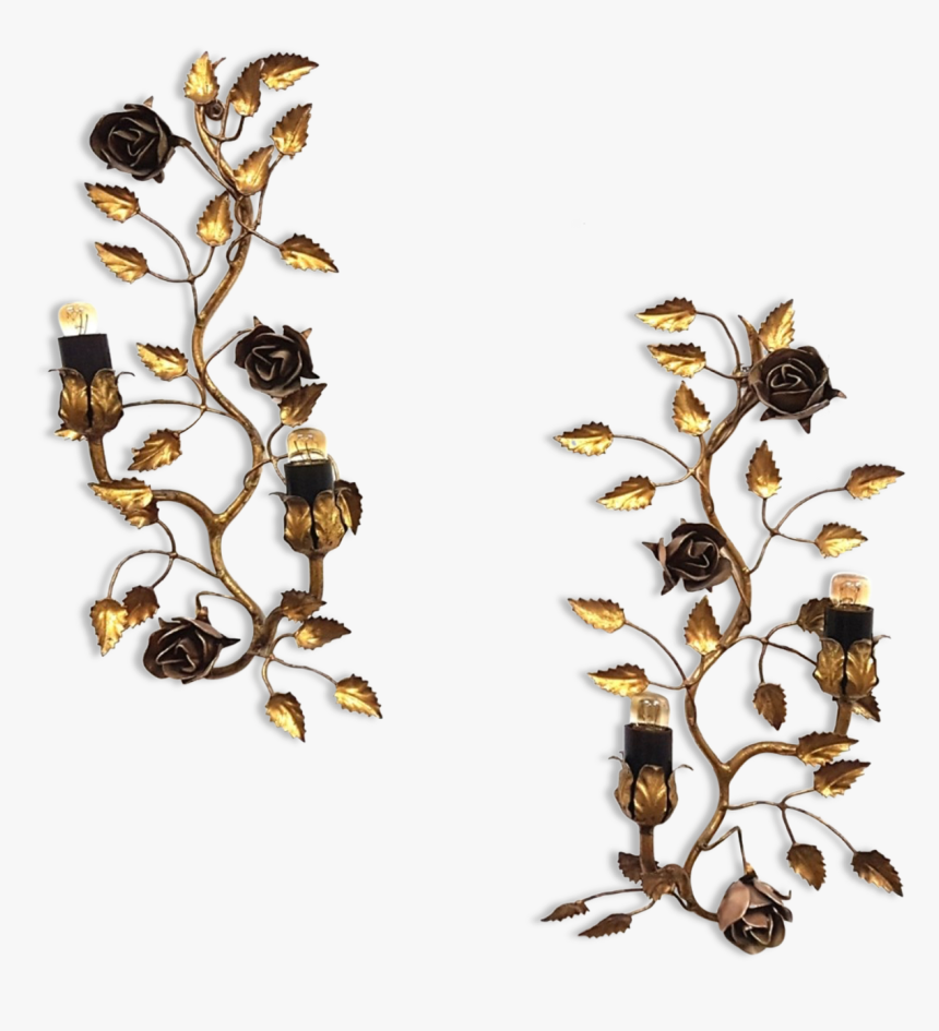 Antique Rose Vine Wall Lamps Set Of 2 
 Src Https, HD Png Download