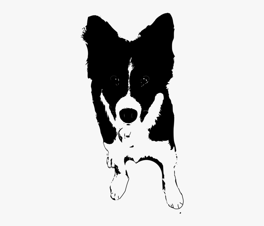 Monochrome Breed - Dogs Clipart Black And White Collie, HD Png Download