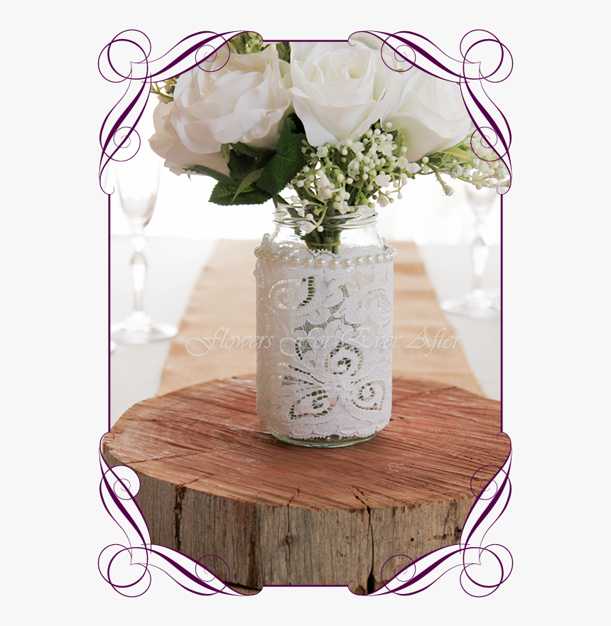Silk Faux Flowers Table Centrepiece Decorations For - Wedding Basket For Flower Girl, HD Png Download