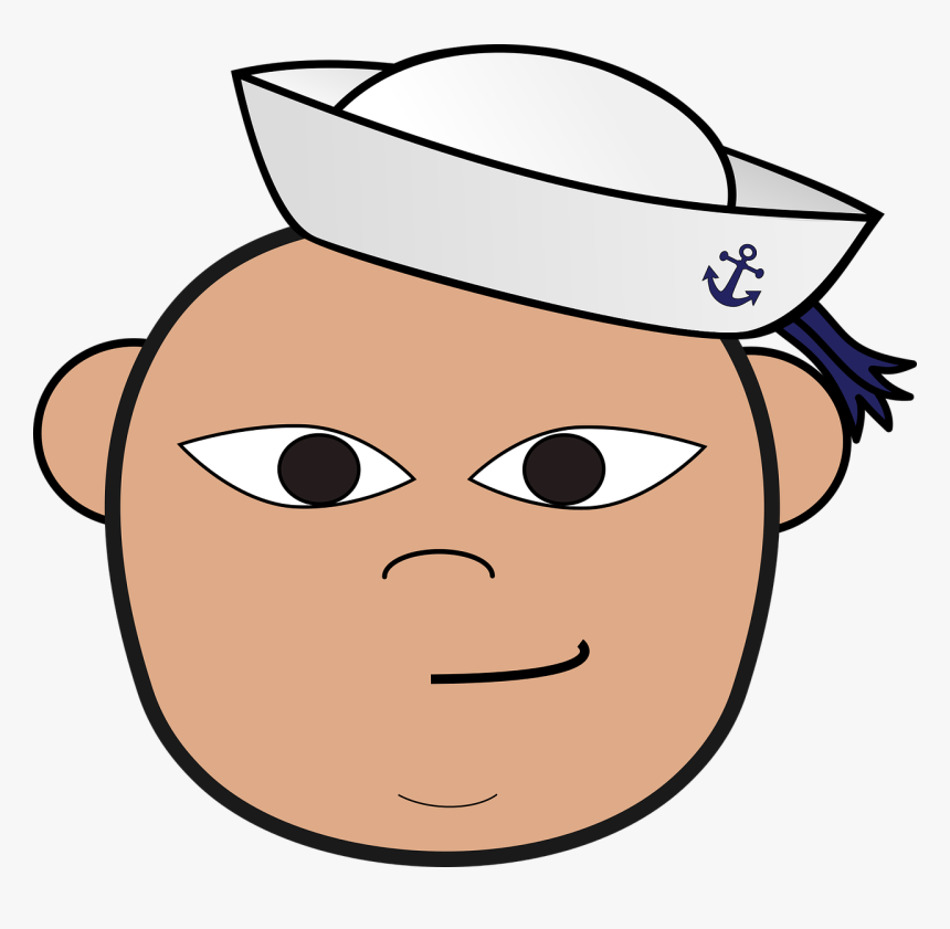 Clipart Sailor Cowboy Hat Clip Art Indian Chief Clip - Sailor Head, HD Png Download