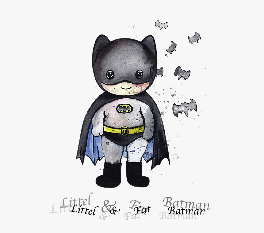 Transparent Batman Bats Png - Little Fat Batman, Png Download