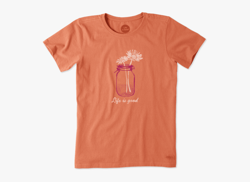 Women S Flower Jar Lig Crusher Tee - Life Is Good Bear, HD Png Download