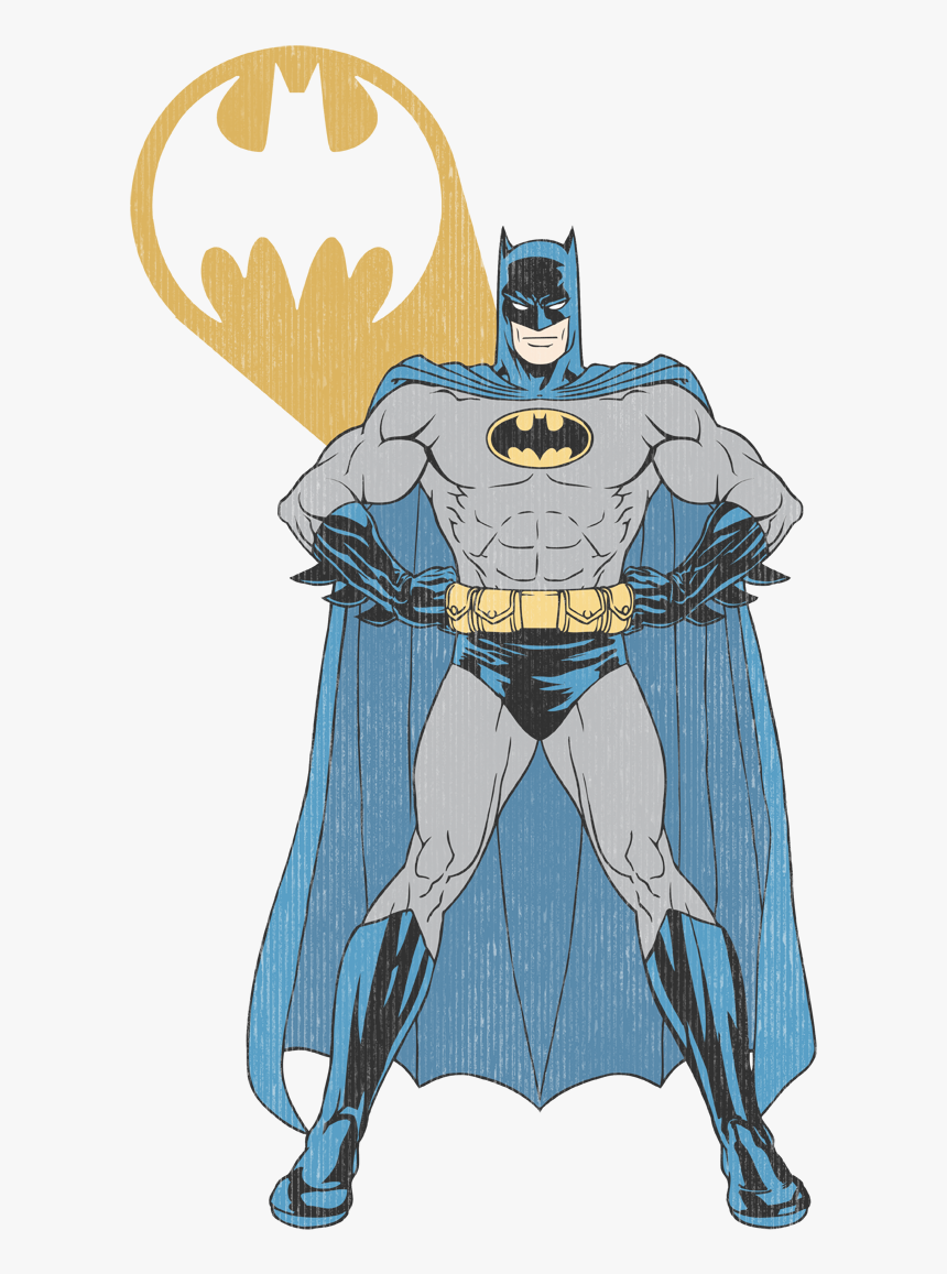 Batman Arms Akimbo Bats Youth T Shirt 
 Class - Batman - Arms Akimbo Bats, HD Png Download