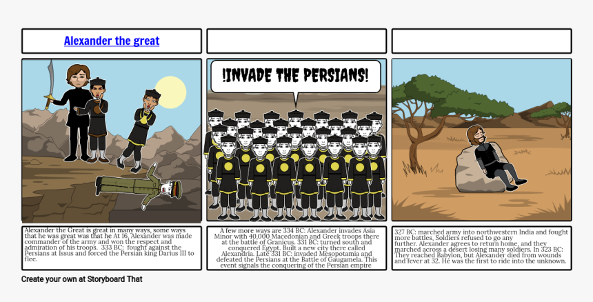 Alexander The Great Storyboard 331 Bce, HD Png Download