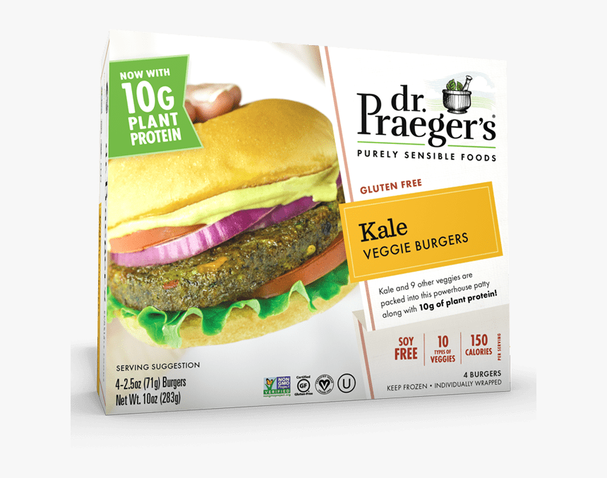 Praeger S Kale Veggie Burgers Package - Chili Dog, HD Png Download