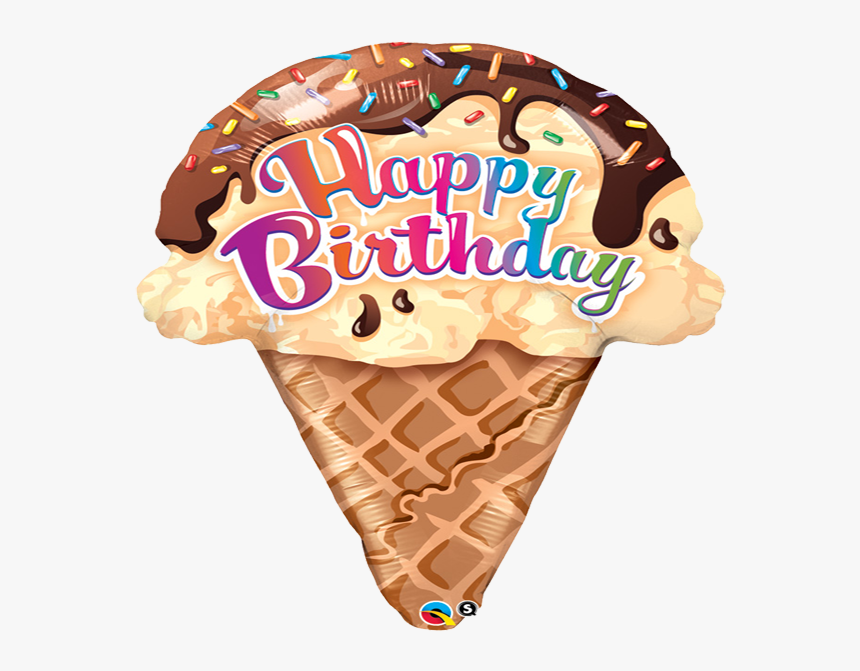 Transparent Cone Shape Png - Happy Birthday With Ice Cream, Png Download