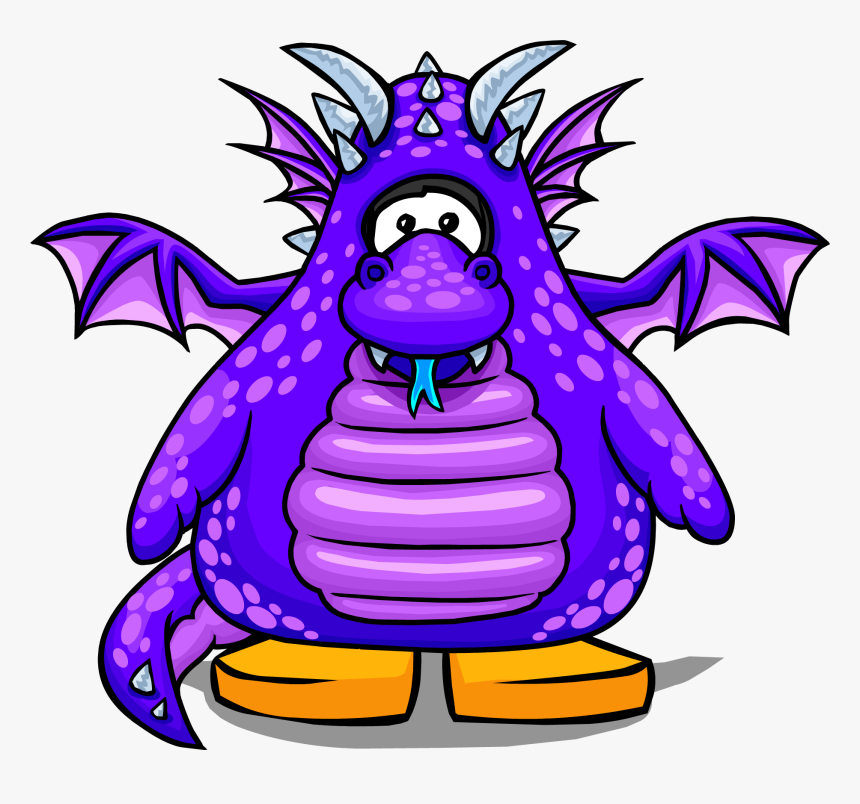 Thumb Image - Purple Dragon Club Penguin, HD Png Download