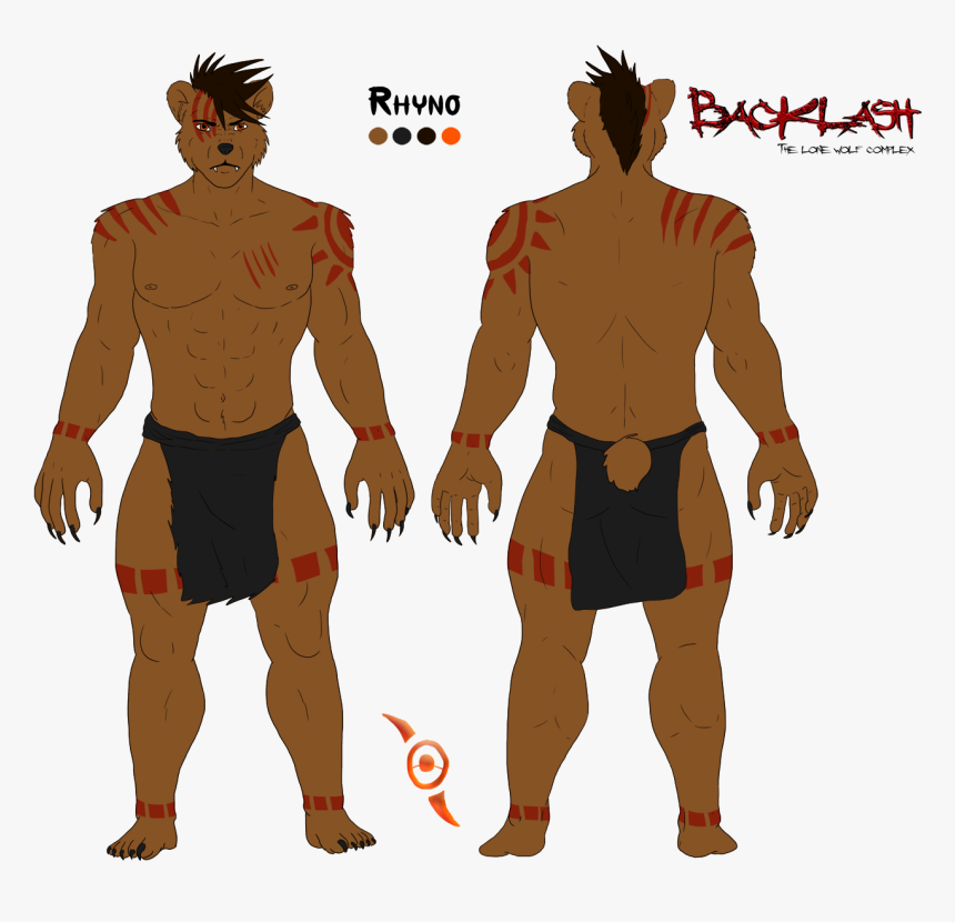 Rhyno Ref Sheet - Barechested, HD Png Download